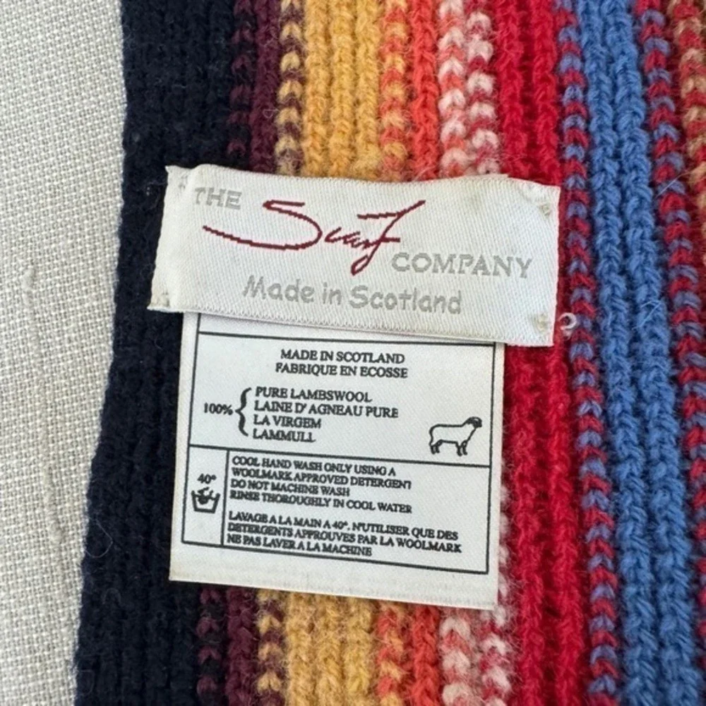 The Scarf Company‎ Wool scarf Multi Color Stripe